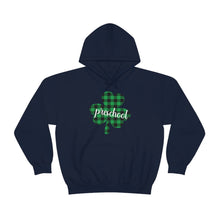 Load image into Gallery viewer, Preschool Plaid Shamrock ADULT Hooded Sweatshirt