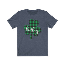 Load image into Gallery viewer, Bailey Plaid Shamrock ADULT Tee