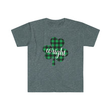 Load image into Gallery viewer, Wright Plaid Shamrock ADULT Super Soft T-Shirt