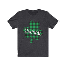 Load image into Gallery viewer, Riverside Plaid Shamrock Adult Tee
