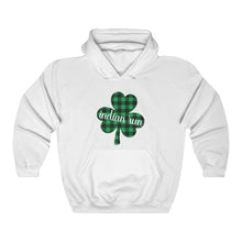 Load image into Gallery viewer, Indian Run Plaid Shamrock ADULT Hooded Sweatshirt
