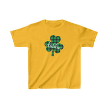 Load image into Gallery viewer, Dublin Plaid Shamrock YOUTH Tee