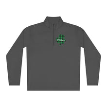 Load image into Gallery viewer, Preschool Plaid Shamrock ADULT Unisex Quarter-Zip Pullover