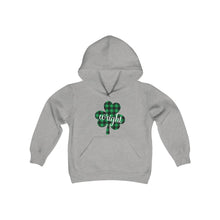 Load image into Gallery viewer, Wright Plaid Shamrock YOUTH Hoodie
