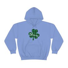Load image into Gallery viewer, Davis Plaid Shamrock ADULT Hooded Sweatshirt