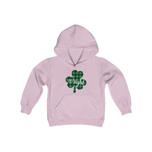 Load image into Gallery viewer, Wright Plaid Shamrock YOUTH Hoodie