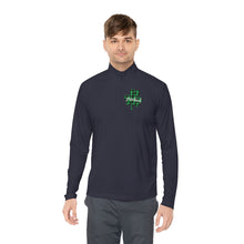 Load image into Gallery viewer, Preschool Plaid Shamrock ADULT Unisex Quarter-Zip Pullover