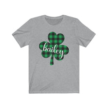 Load image into Gallery viewer, Bailey Plaid Shamrock ADULT Tee