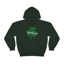 Load image into Gallery viewer, Preschool Plaid Shamrock ADULT Hooded Sweatshirt