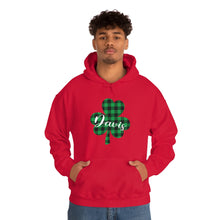 Load image into Gallery viewer, Davis Plaid Shamrock ADULT Hooded Sweatshirt