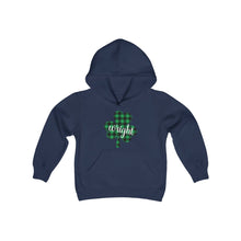 Load image into Gallery viewer, Wright Plaid Shamrock YOUTH Hoodie
