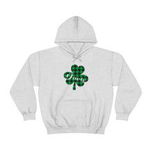 Load image into Gallery viewer, Davis Plaid Shamrock ADULT Hooded Sweatshirt