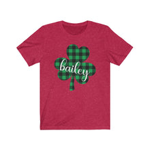 Load image into Gallery viewer, Bailey Plaid Shamrock ADULT Tee