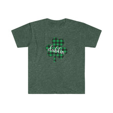 Load image into Gallery viewer, Dublin Plaid Shamrock ADULT Super Soft T-Shirt