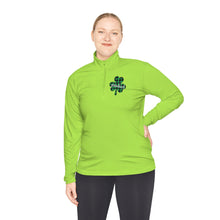 Load image into Gallery viewer, Preschool Plaid Shamrock ADULT Unisex Quarter-Zip Pullover