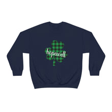 Load image into Gallery viewer, Hopewell Plaid Shamrock ADULT Super Soft Crewneck Sweatshirt