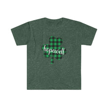 Load image into Gallery viewer, Hopewell Plaid Shamrock ADULT Super Soft T-Shirt