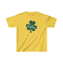 Load image into Gallery viewer, Dublin Plaid Shamrock YOUTH Tee