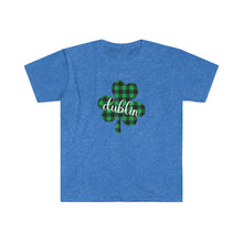Load image into Gallery viewer, Dublin Plaid Shamrock ADULT Super Soft T-Shirt
