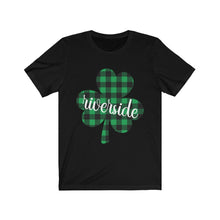 Load image into Gallery viewer, Riverside Plaid Shamrock Adult Tee