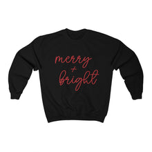 Load image into Gallery viewer, Merry and Bright Script Crewneck