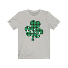 Load image into Gallery viewer, Bailey Plaid Shamrock ADULT Tee