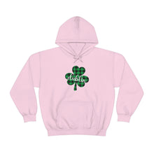 Load image into Gallery viewer, Dublin Plaid Shamrock ADULT Hooded Sweatshirt