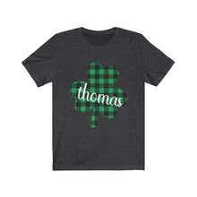 Load image into Gallery viewer, Thomas Plaid Shamrock Adult Tee