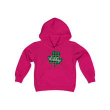 Load image into Gallery viewer, Dublin Plaid Shamrock YOUTH Hoodie