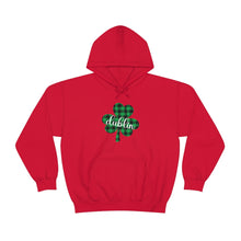 Load image into Gallery viewer, Dublin Plaid Shamrock ADULT Hooded Sweatshirt