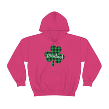 Load image into Gallery viewer, Preschool Plaid Shamrock ADULT Hooded Sweatshirt