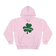Load image into Gallery viewer, Preschool Plaid Shamrock ADULT Hooded Sweatshirt
