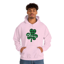 Load image into Gallery viewer, Davis Plaid Shamrock ADULT Hooded Sweatshirt