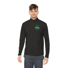 Load image into Gallery viewer, Preschool Plaid Shamrock ADULT Unisex Quarter-Zip Pullover