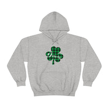 Load image into Gallery viewer, Davis Plaid Shamrock ADULT Hooded Sweatshirt