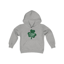 Load image into Gallery viewer, Scottish Corners Plaid Shamrock Youth Hoodie
