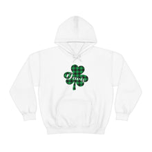 Load image into Gallery viewer, Davis Plaid Shamrock ADULT Hooded Sweatshirt