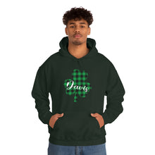 Load image into Gallery viewer, Davis Plaid Shamrock ADULT Hooded Sweatshirt