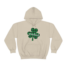 Load image into Gallery viewer, Preschool Plaid Shamrock ADULT Hooded Sweatshirt