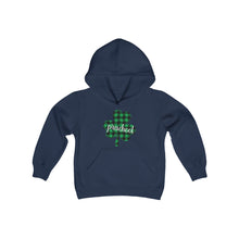 Load image into Gallery viewer, Preschool Plaid Shamrock YOUTH Hoodie