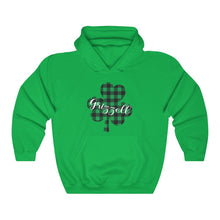 Load image into Gallery viewer, Grizzell Plaid Shamrock Hooded Sweatshirt