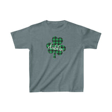Load image into Gallery viewer, Dublin Plaid Shamrock YOUTH Tee