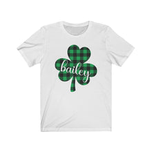Load image into Gallery viewer, Bailey Plaid Shamrock ADULT Tee