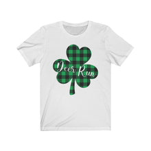Load image into Gallery viewer, Deer Run Plaid Shamrock Adult Tee