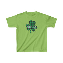 Load image into Gallery viewer, Hopewell Plaid Shamrock YOUTH Tee