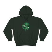 Load image into Gallery viewer, Davis Plaid Shamrock ADULT Hooded Sweatshirt