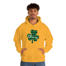 Load image into Gallery viewer, Davis Plaid Shamrock ADULT Hooded Sweatshirt