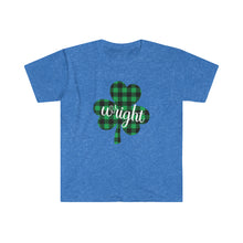 Load image into Gallery viewer, Wright Plaid Shamrock ADULT Super Soft T-Shirt
