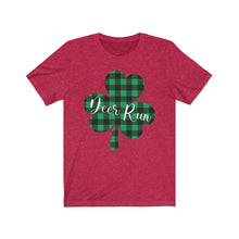 Load image into Gallery viewer, Deer Run Plaid Shamrock Adult Tee