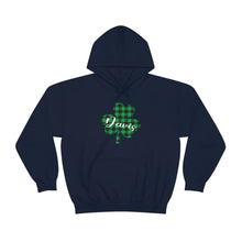 Load image into Gallery viewer, Davis Plaid Shamrock ADULT Hooded Sweatshirt